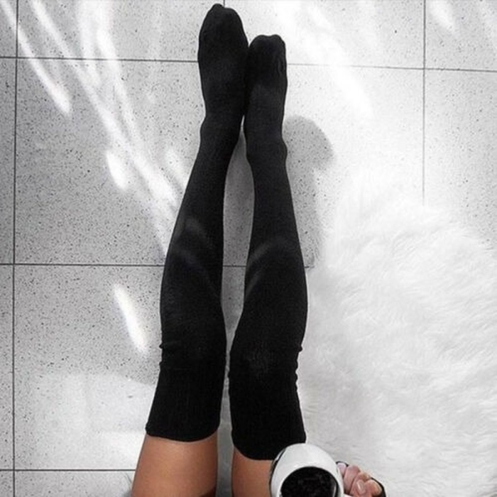 Women's Fashion Sexy Stockings Warm Boots Knitted Over-the-Knee Socks