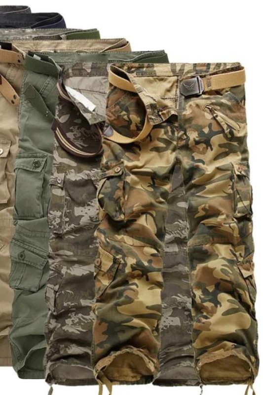 Men's Camouflage Jogging Casual Cotton Multi-Pocket Men's Cargo Pants
