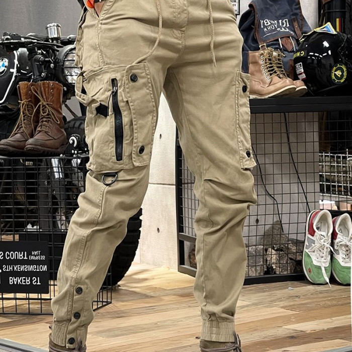 Men's Cargo Pants Outdoor Layered Casual Camo Navy Pants
