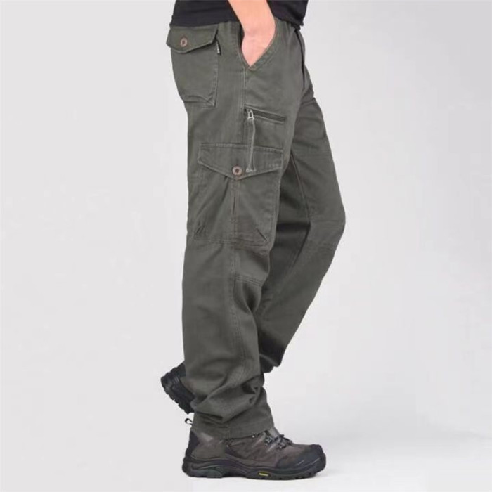 Men's Fashion Casual Multi-Pocket Straight Casual Cargo Pants