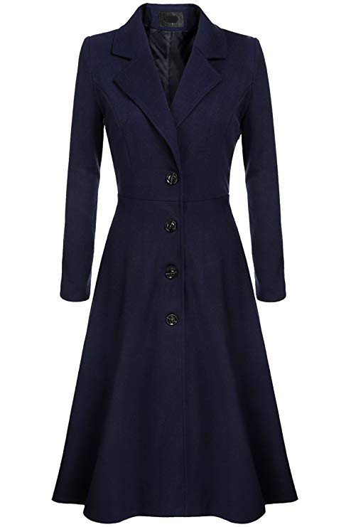 Women's Woolen Coat Long Sleeve Fashion Casual Windbreaker Coat