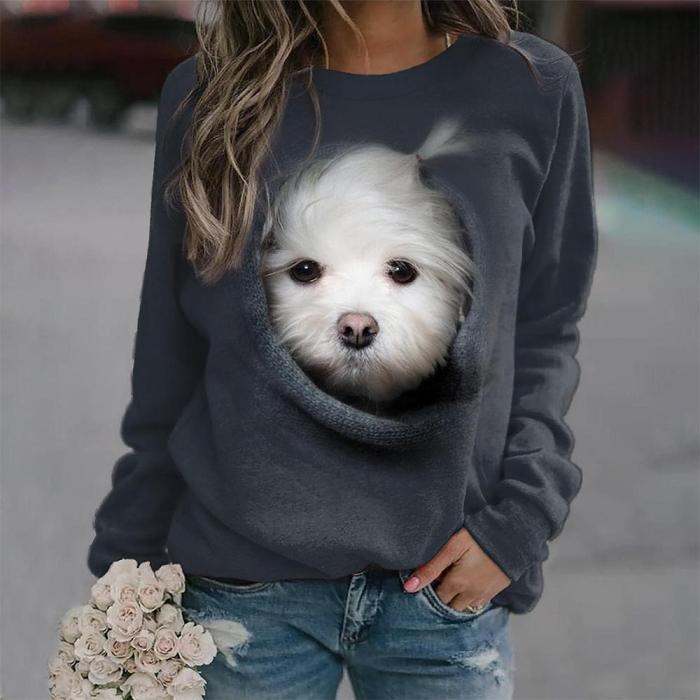 Women's T-shirts Cotton Pullover  3d PrintStreet Fashion Oversized Sweatshirt