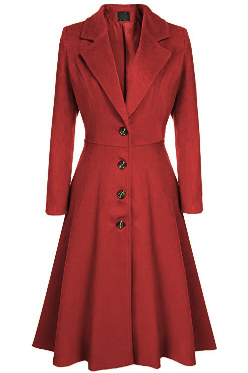 Women's Woolen Coat Long Sleeve Fashion Casual Windbreaker Coat