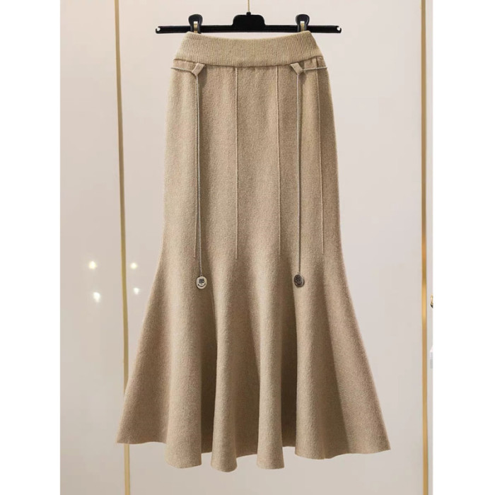 Women Elegant Temperametn Casual Korea High Waist Bodycon Skirt
