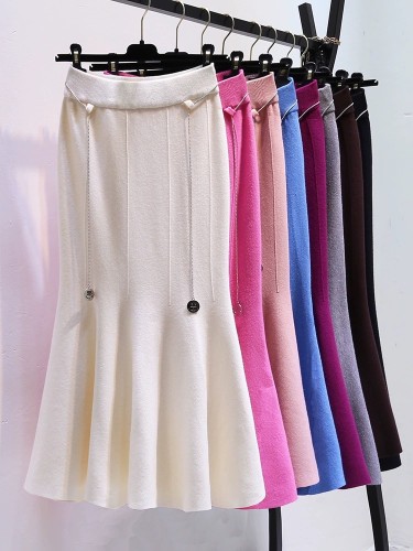 Women Elegant Temperametn Casual Korea High Waist Bodycon Skirt