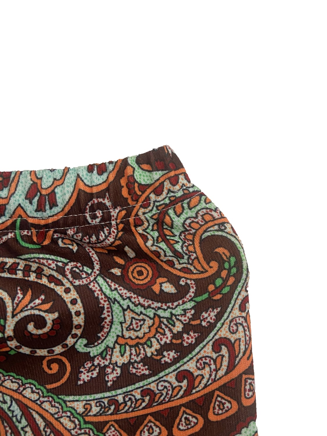 White Paisley Casual Leggings