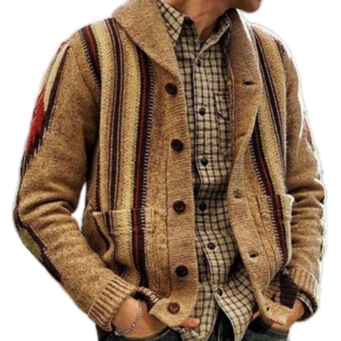 Mens Knitted Jacket Sweater Cardigan  Warm Tops Coat Casual Solid Men's Cardigans