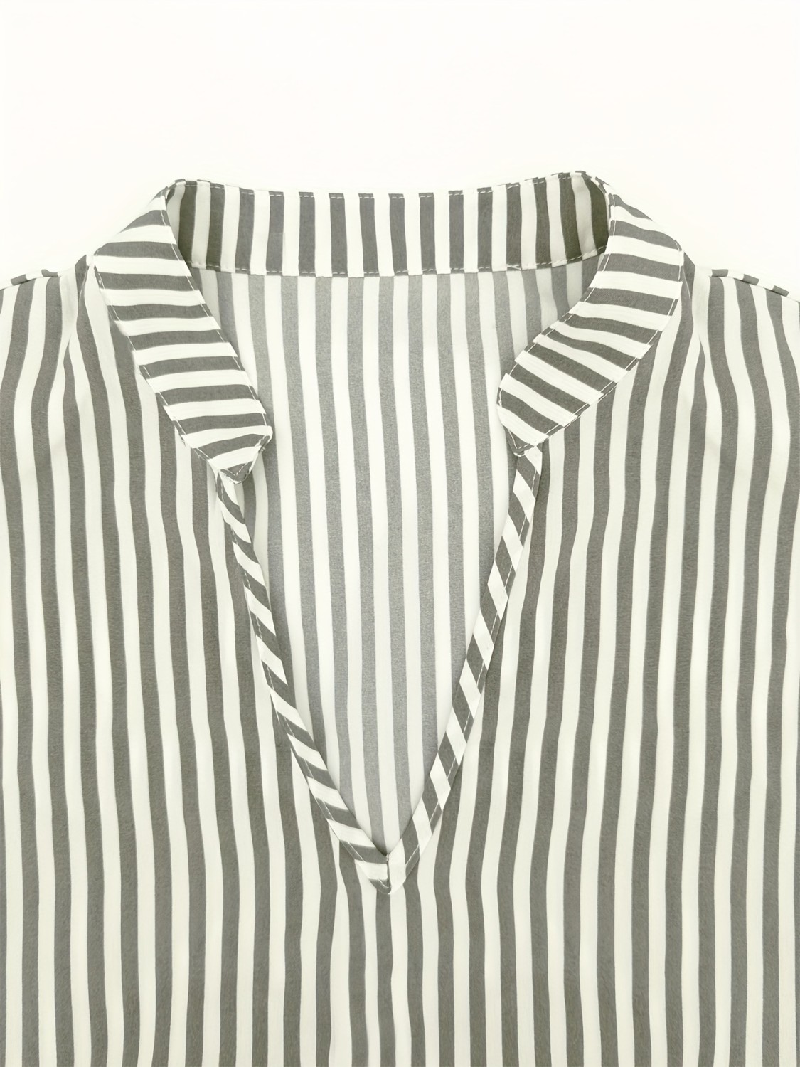 Striped Hem Printed 3/4 Sleeve Dress main image 1