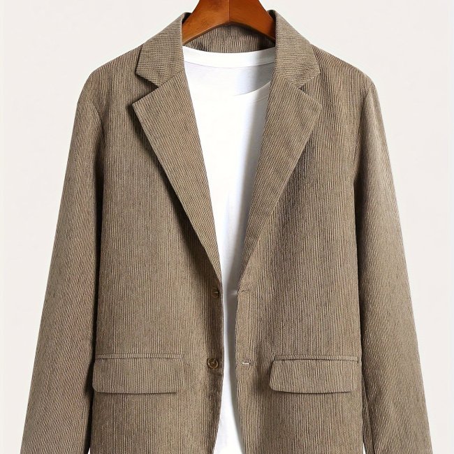Men's  Flap Two Front Pockets Fashion Gold & Black Sport Coat main image 1