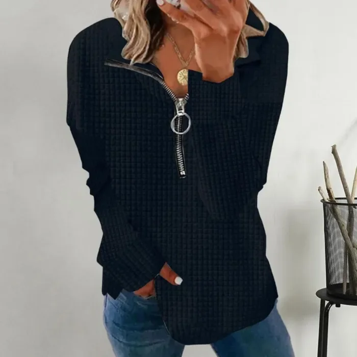 Women's Fashion Loose Solid Color Casual Tops Sweatshirts