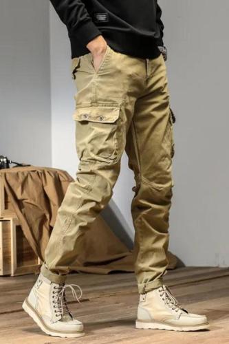 Mens Casual Multi-Pocket Male Trousers Fashion Sweatpants Streetwear Joggers Cargo Pants