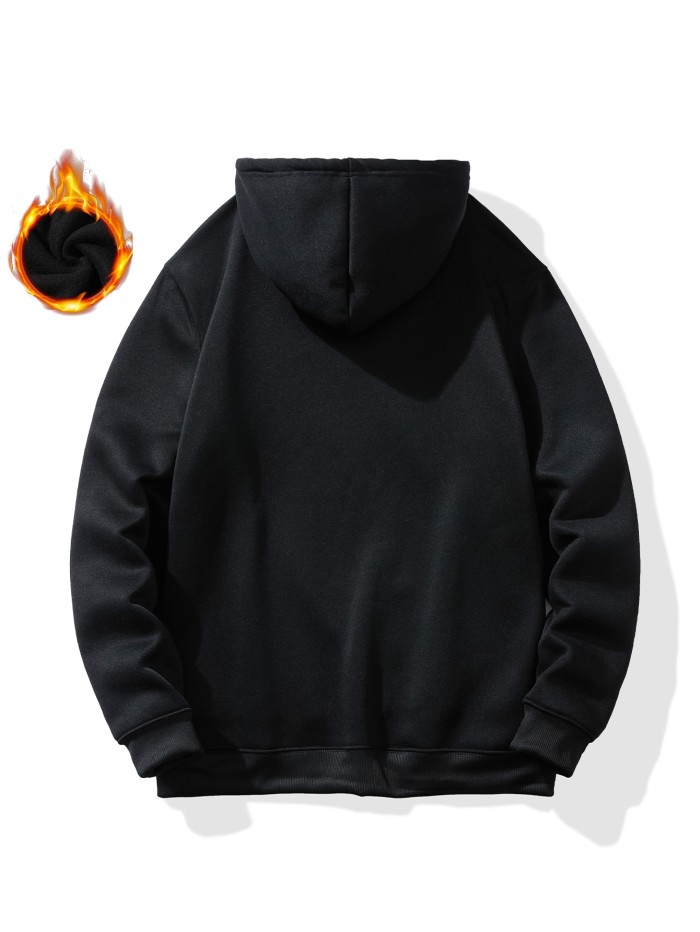 Print Hoodie, Men's Casual Pullover Hooded Sweatshirt For spring Fall, As Gifts