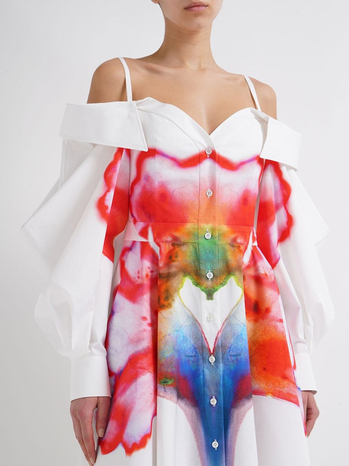 Women's Elegant Fashionable Colorful Flower Print Party Dress