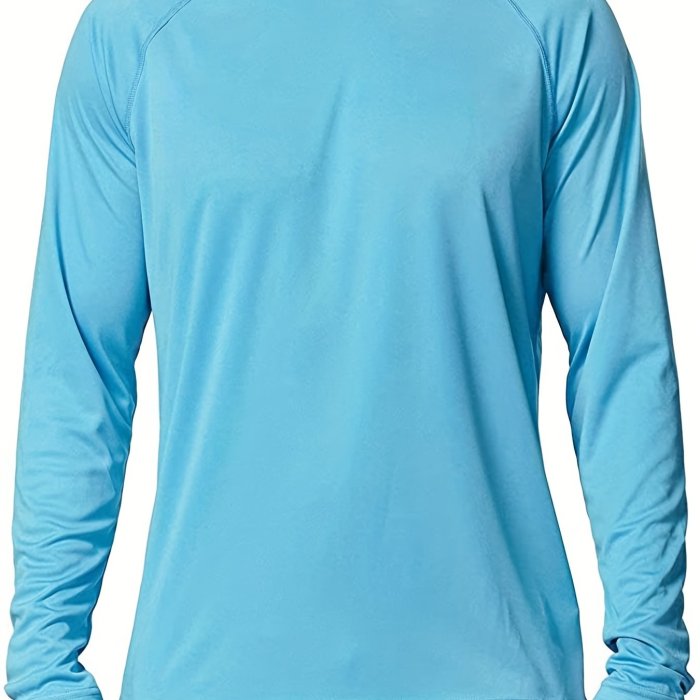 Men's Lightweight UPF 50+ Sun Protection T-Shirts Long Sleeve Shirts For Fishing Hiking Running