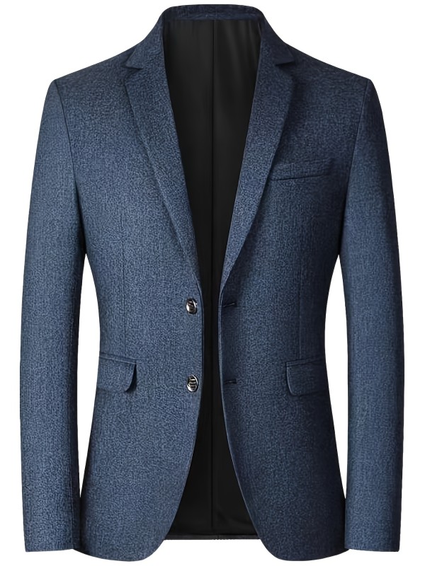 Men's Semi-formal Blazer With Chest Pocket, Male Suit Jacket For Business Occasion