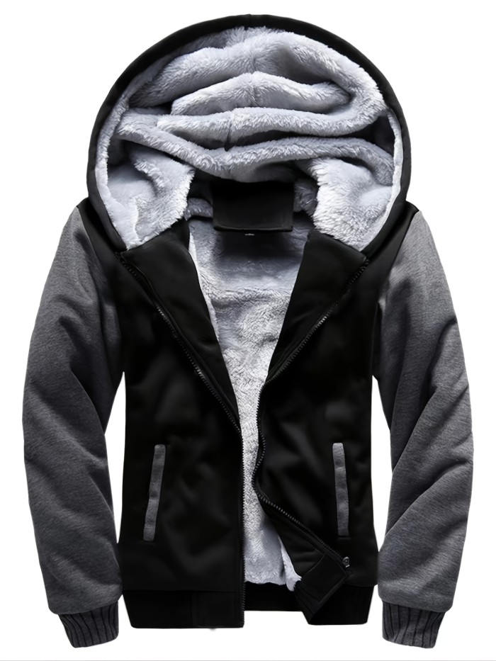 Men's Winter Thick And Padded Warm Zip Up Hooded Jacket Best Sellers