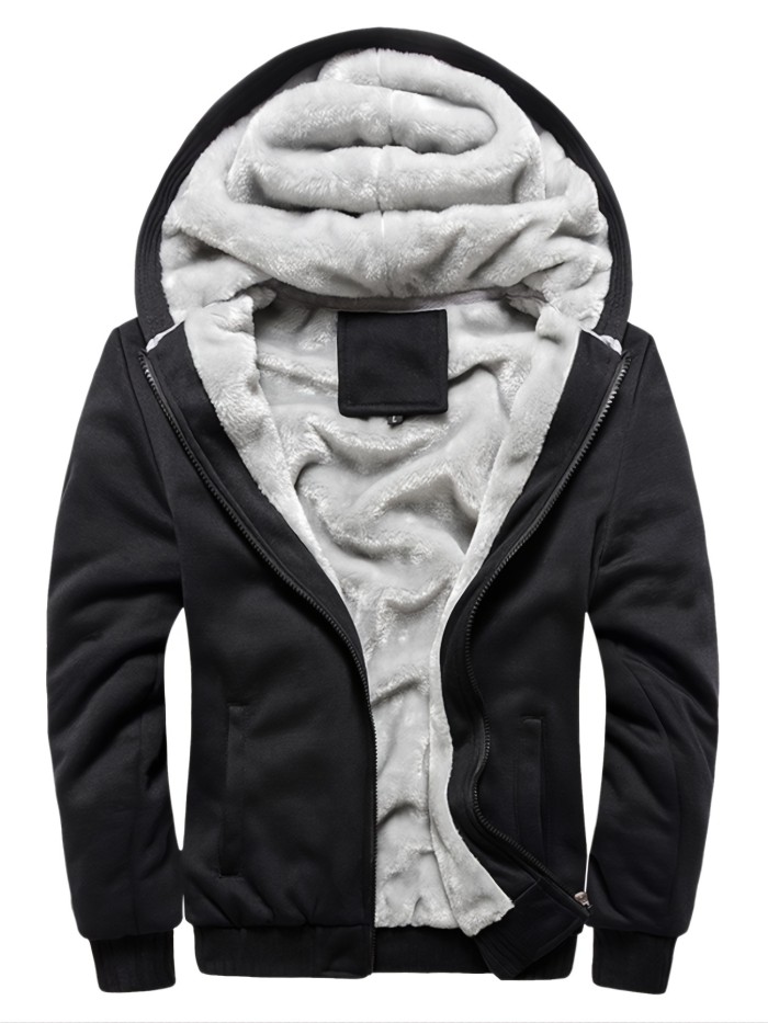 Men's Winter Thick And Padded Warm Zip Up Hooded Jacket Best Sellers