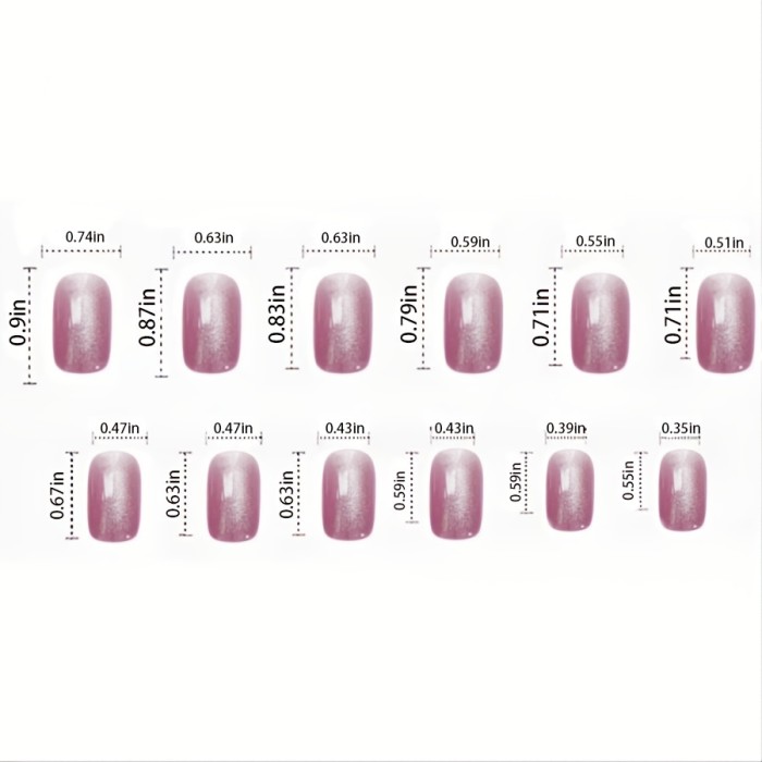 Medium Press On Nails, Glossy Square Colorful False Nails, Full Cover Fake Nails With Glitter Design, For Women And Girls