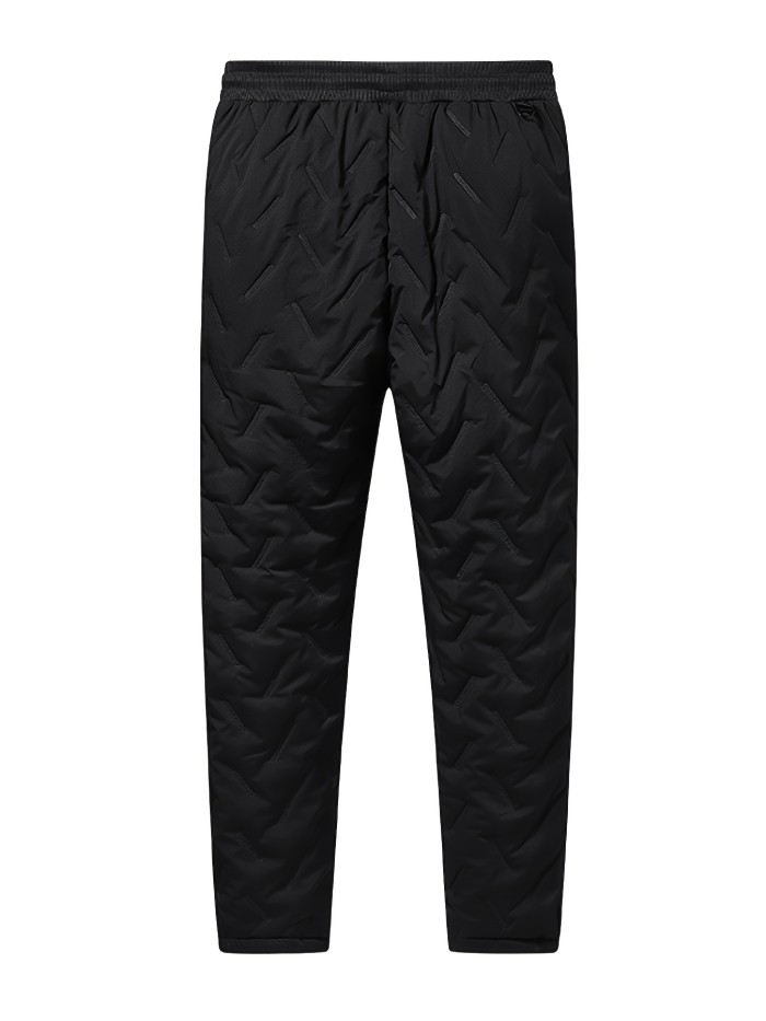 Warm Fleece Joggers, Men's Casual Loose Fit Waist Drawstring Pants For Fall Winter Outdoor Activities