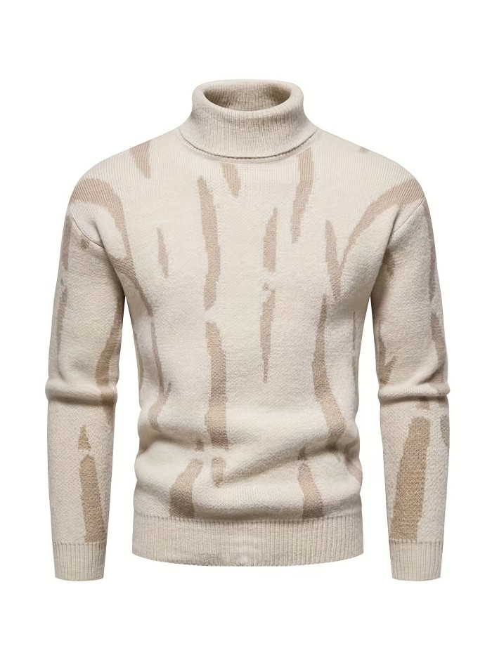Trendy Men's Stretch Thermal Turtleneck Sweater - Stay Warm And Stylish All Winter
