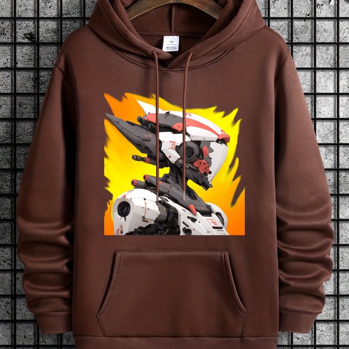 Hoodies For Men, Super Villains Print Hoodie, Men's Casual Pullover Hooded Sweatshirt With Kangaroo Pocket For Spring Fall, As Gifts