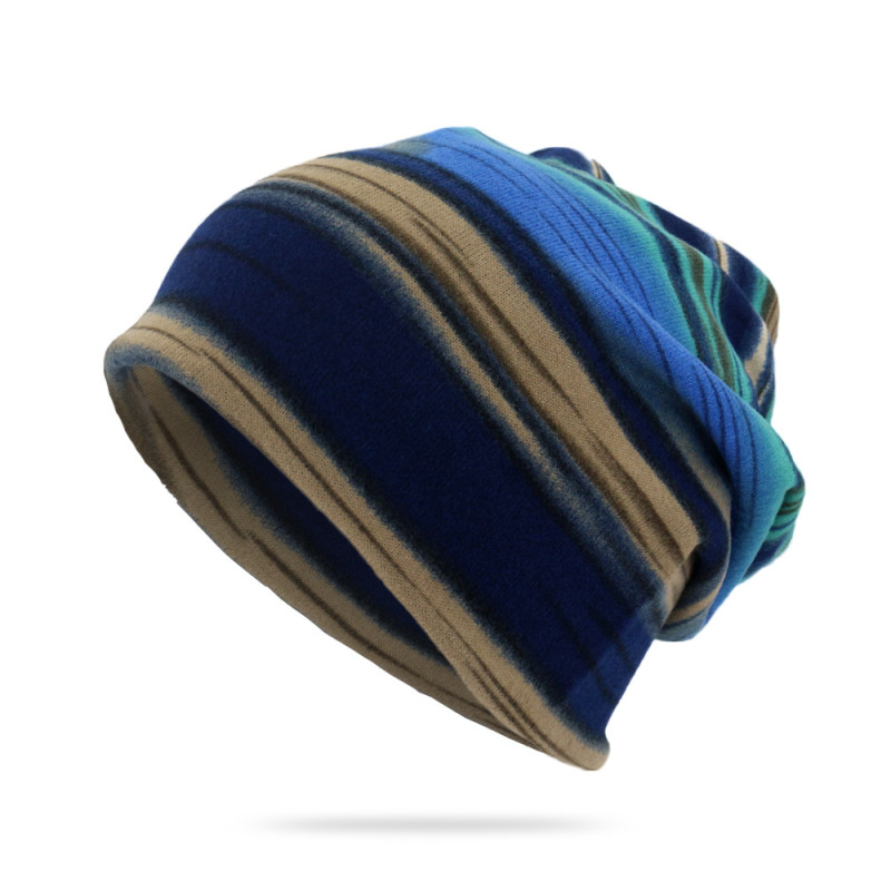 Stay Warm & Stylish: Lightweight Striped Beanie Hat for Women - Perfect for Winter!