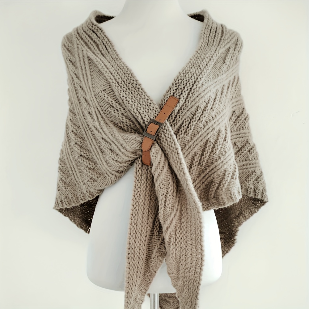 shawl with buckle