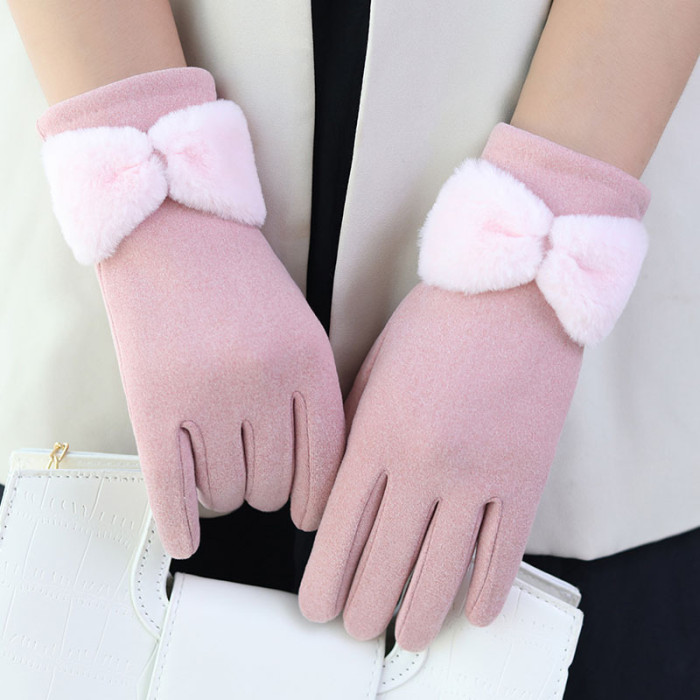 Women's Winter Fleece Warm And Windproof Gloves