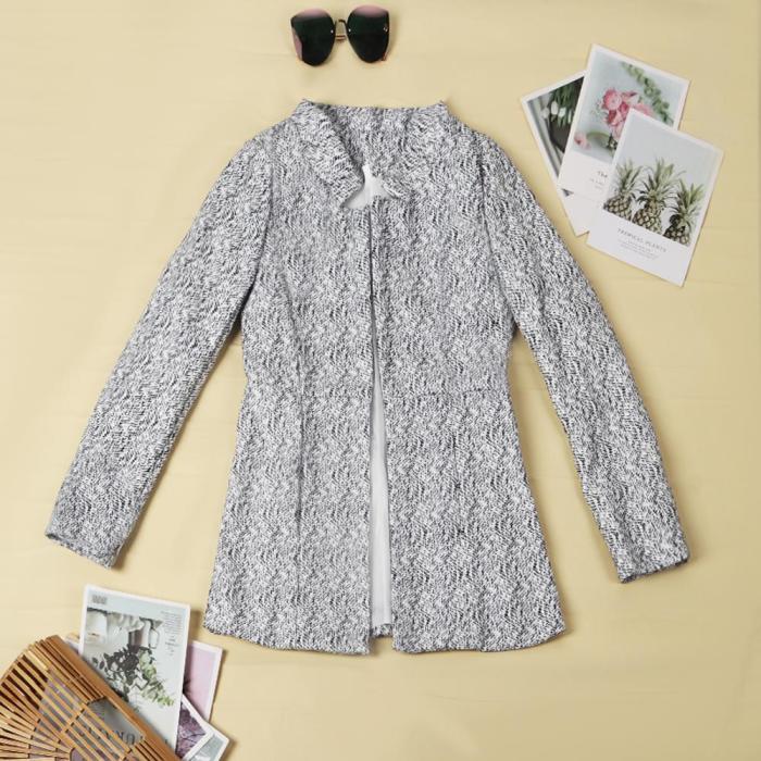 Retro Pocketed Heather Grey Coat(3 Colors)