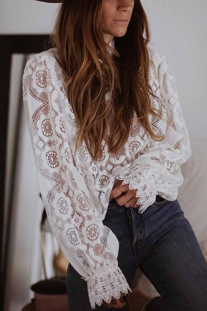 Solid Lace Tops(2 Colors)