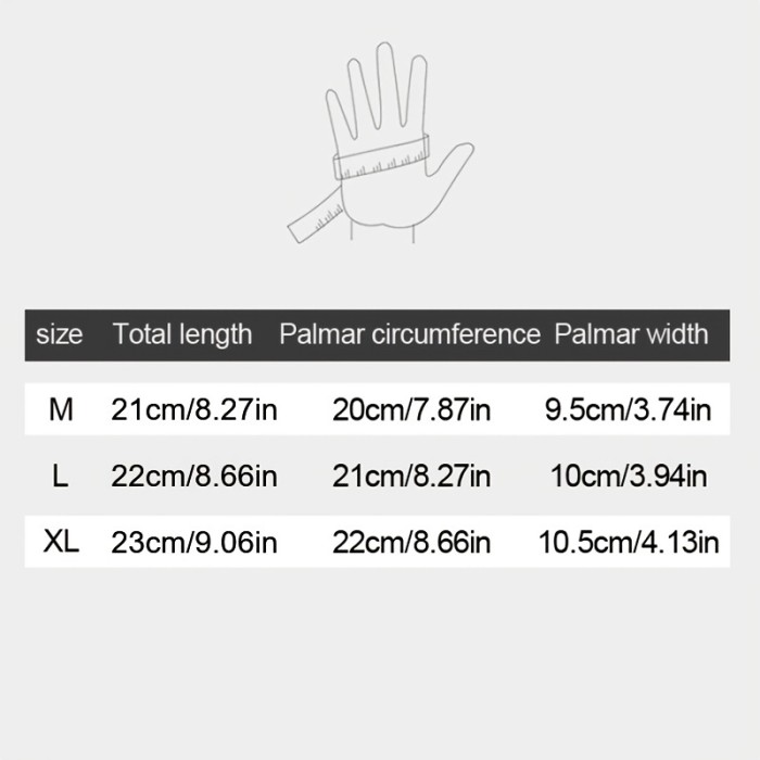 1pair Men's Winter Warm Windproof Waterproof Warm Touch Screen Usable Gloves,Spandex Material Gloves (Choose Size According To Hand Circumference)