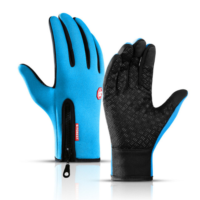 Winter Cycling Gloves For Men - Touch Screen Compatible, Warm And Windproof Full Finger Gloves