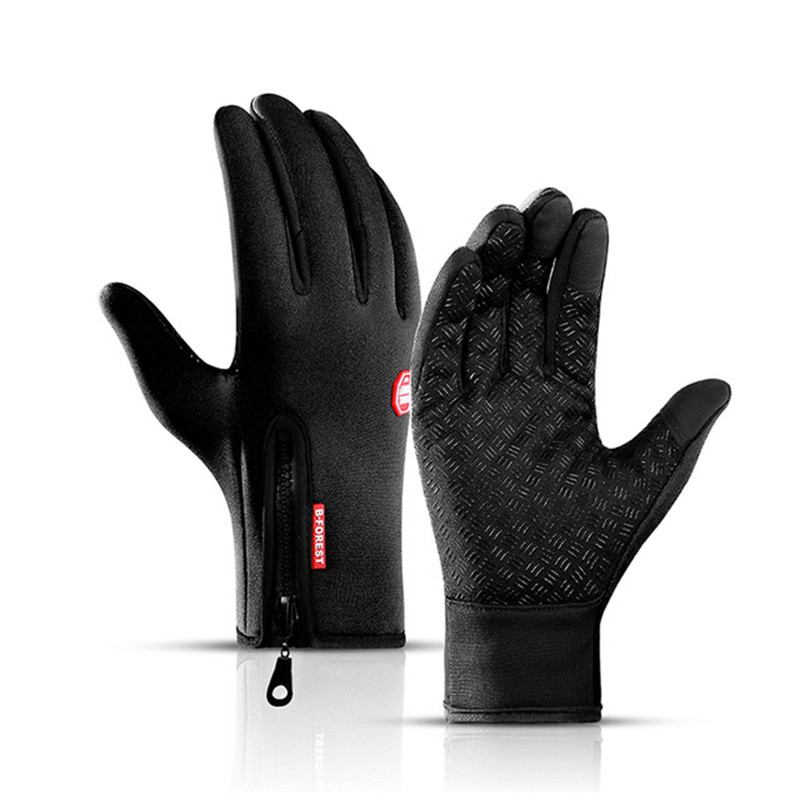 Winter Cycling Gloves For Men - Touch Screen Compatible, Warm And Windproof Full Finger Gloves