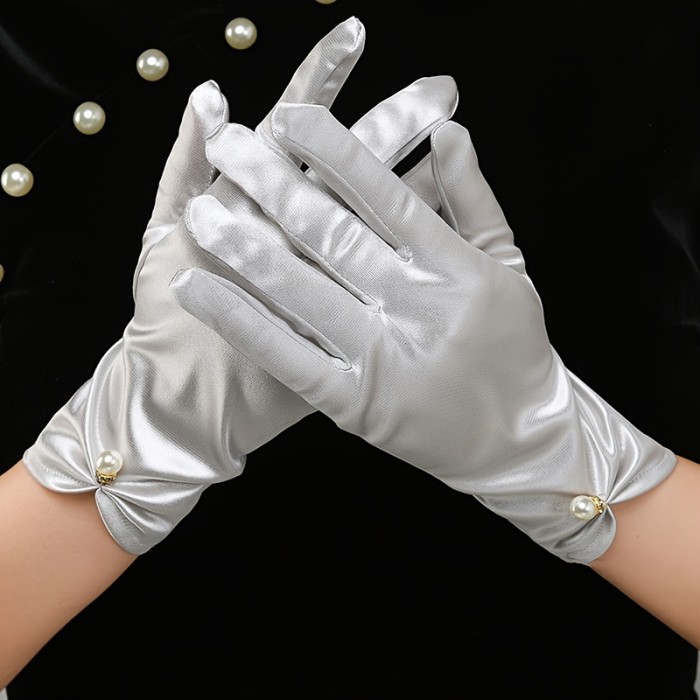 Stain Gloves, Wedding Satin, Bow Gloves, Bridal Gloves, Wedding Gloves, Formal Event Gloves, Party, Cosplay, Opera, Wedding 1pair