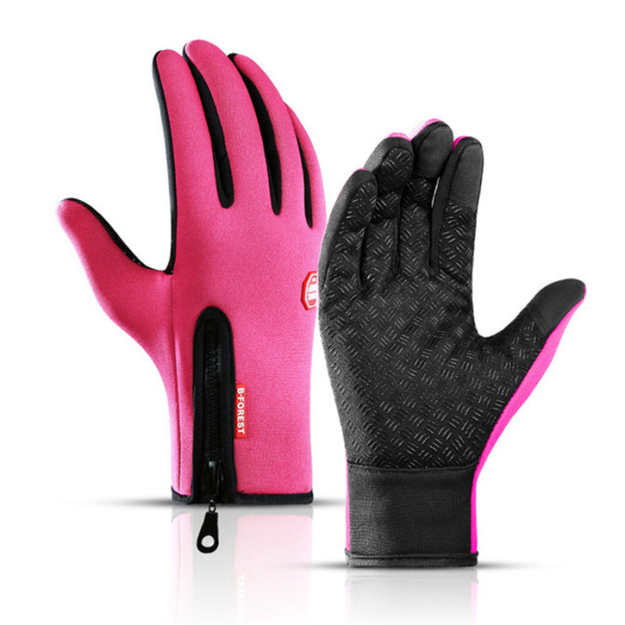 Winter Cycling Gloves For Men - Touch Screen Compatible, Warm And Windproof Full Finger Gloves