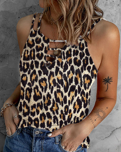 Women's Leopard Print Casual Camisole Top