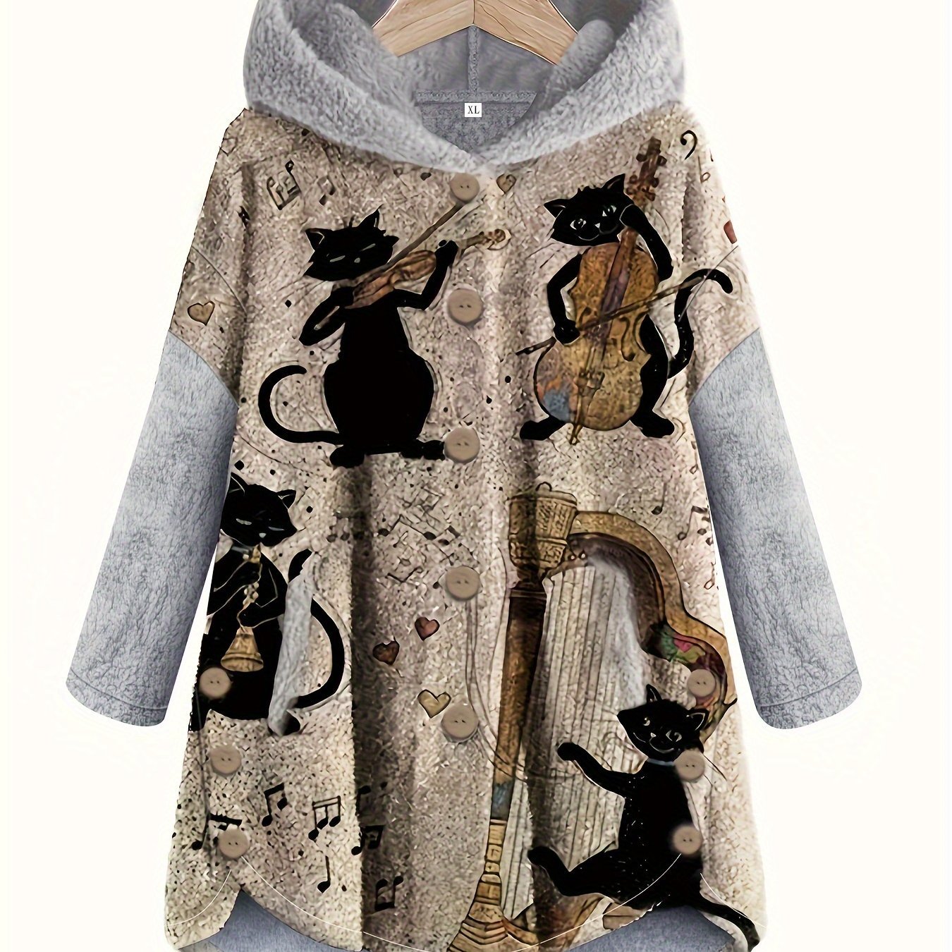 Cute Hippo Pattern Print Women Off Shoulder Sweatshirt