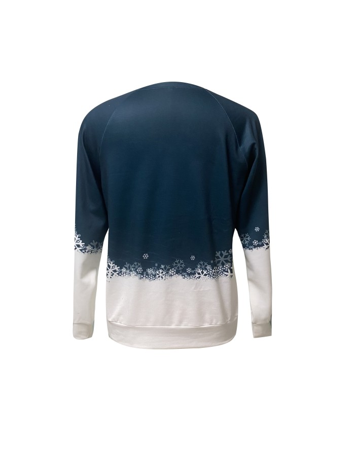 Puppy Print Pullover Sweatshirt, Casual Long Sleeve Crew Neck Sweatshirt For Fall & Winter, Women's Clothing