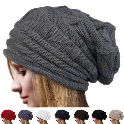 Knitted Baggy Beanie Oversized Winter Hat Ski Slouchy Cap Beanies Women Men Winter Warm Cap Beanies Unisex