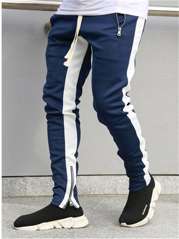 Men's Athletic Pants Joggers Trousers Casual Pants Pocket Drawstring Elastic Waist Plain Comfort Outdoor Daily Going out Cotton Blend Fashion Streetwear Red Grey
