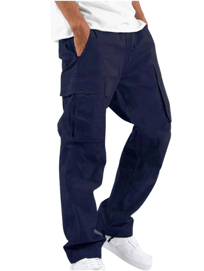 Men's Cargo Pants Cargo Trousers Trousers Drawstring Elastic Waist Multi Pocket Plain Comfort Breathable Casual Daily Fashion Streetwear Black Yellow