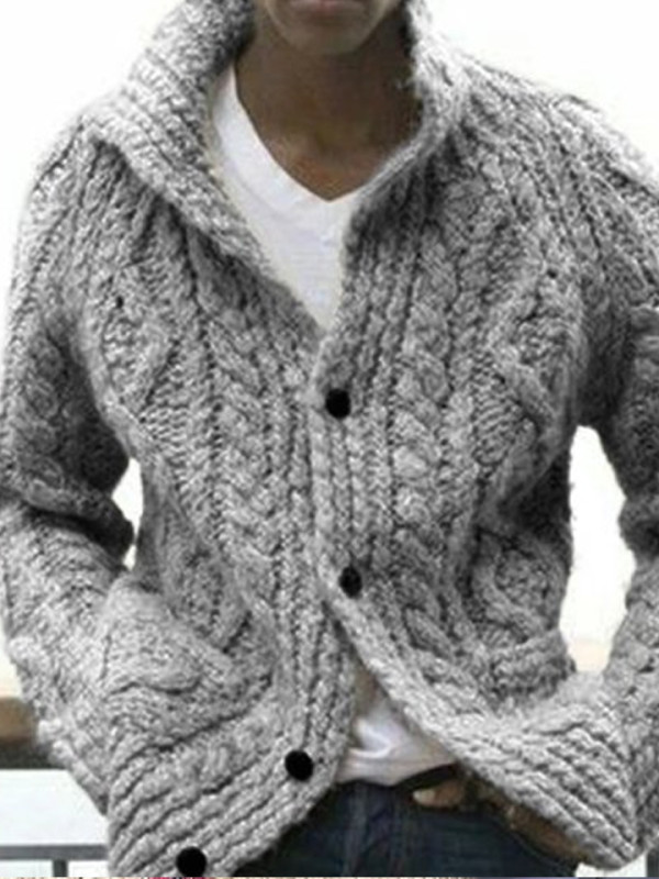 Men's Sweater Plain Knit Coat Cardigan