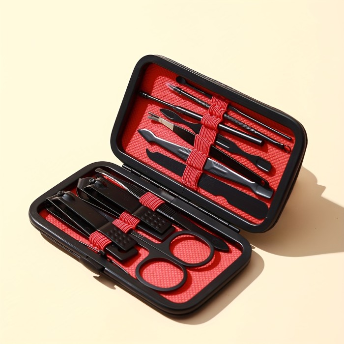 7\u002F11\u002F18 pcs Professional Manicure and Pedicure Kit - Includes Stainless Steel Cuticle Nipper, Nail Clippers, Scissors, and Nail Polish Tools - Perfect for Home Grooming and Salon Use