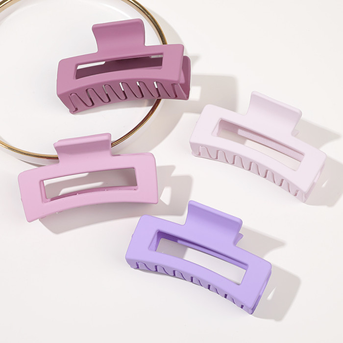 4pcs Strong Hold Hair Claw for Women - Medium Rectangle Clip with Non-Slip Grip for Thick and Thin Hair - Cute and Stylish Jaw Clip for Hair Styling Accessories
