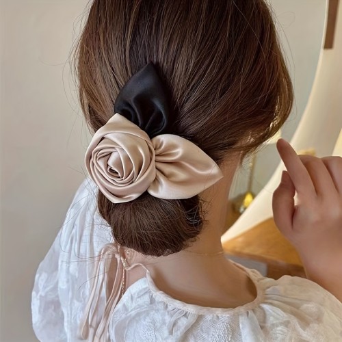 Exquisite Elegant Fresh Flower Spring Hair Clip, Color Block Unique Hair Clip, Women Girls Casual Party Outdoor Decors, Christmas Gift Photo Props Hair Accessories