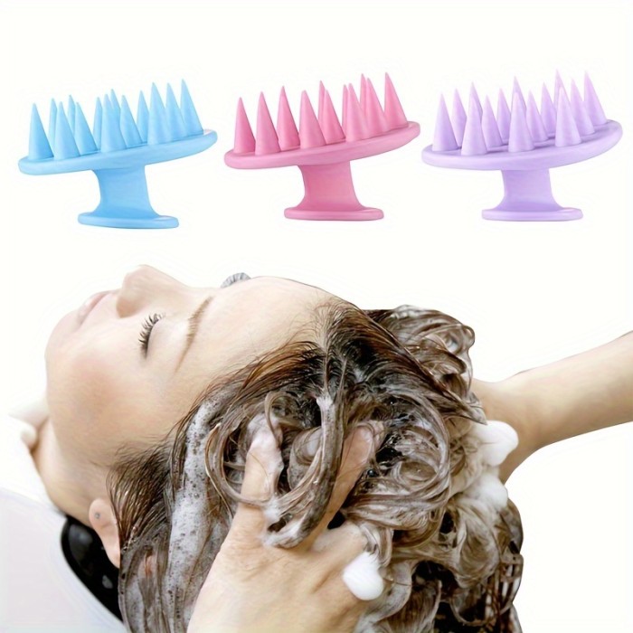 Silicone Head Massager, Soft Shampoo And Hair Care Brush, Massage Shampoo Brush, Scalp Anti Itching Scratch Brush, Shower Brush