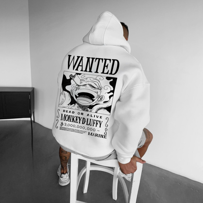 Oversize Wanted Monkey.D.Luffy Hoodie