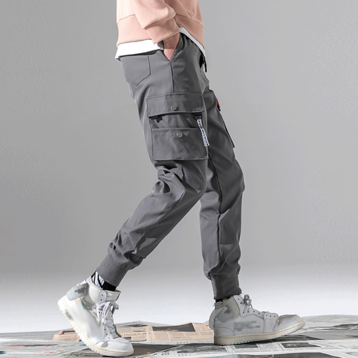 Casual Pocket Solid Color Pants