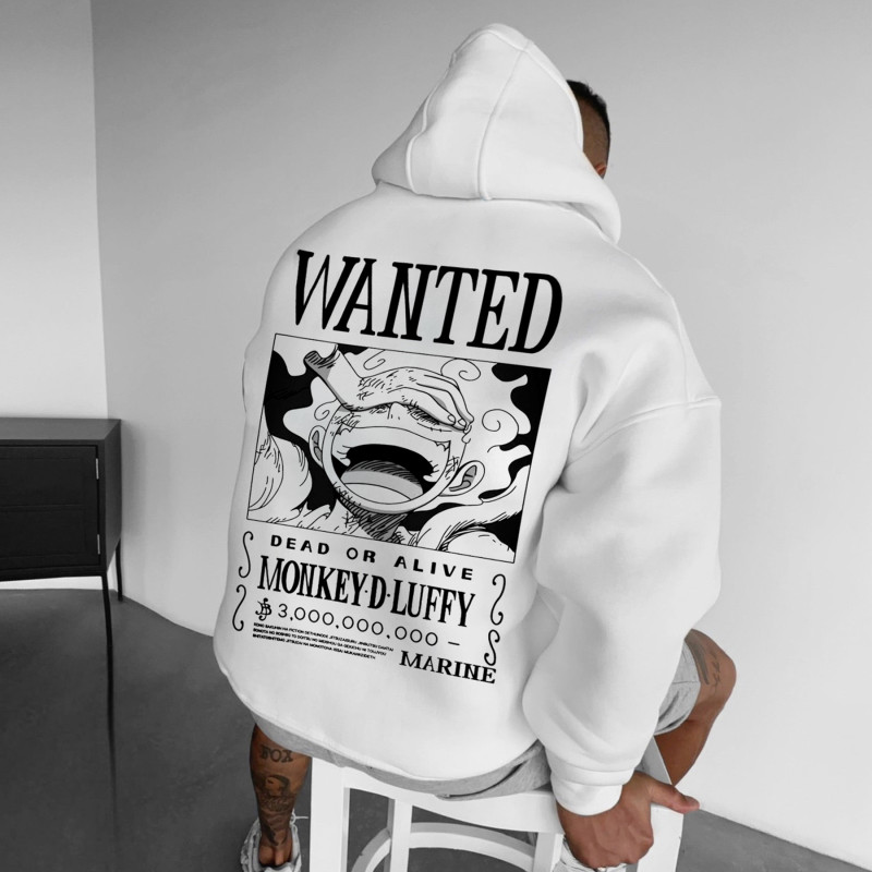 Oversize Wanted Monkey.D.Luffy Hoodie