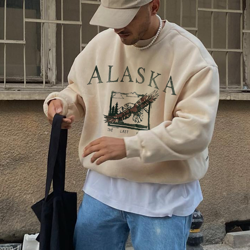 ALASKA Mens Streetwear Casual Sweatshirt